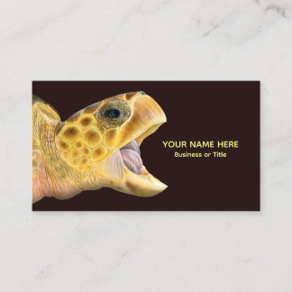 Loggerhead Sea Turtle Open Mouth Business Card Visitenkarte