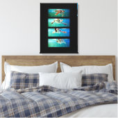 Loggerhead Sea Turtle Study Wrapped Canvas Leinwanddruck (Insitu (Schlafzimmer))