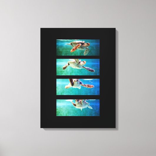 Loggerhead Sea Turtle Study Wrapped Canvas Leinwanddruck (Vorderseite)