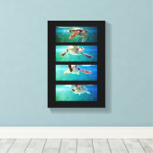 Loggerhead Sea Turtle Study Wrapped Canvas Leinwanddruck (Insitu (Holzboden))