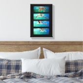 Loggerhead Sea Turtle Study Wrapped Canvas Leinwanddruck (Insitu (Schlafzimmer))