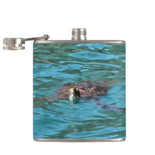 Loggerhead Sea Turtle Wildlife Art Flachmann