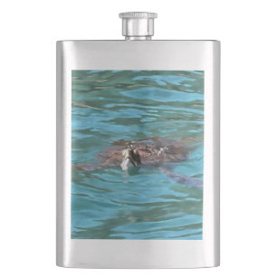 Loggerhead Sea Turtle Wildlife Art Flachmann