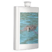 Loggerhead Sea Turtle Wildlife Art Flachmann (Rechts)