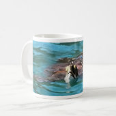 Loggerhead Sea Turtle Wildlife Art Kaffeetasse (Vorderseite Links)