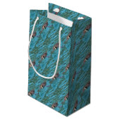 Loggerhead Sea Turtle Wildlife Art Kleine Geschenktüte (Rückseite Schrägansicht)