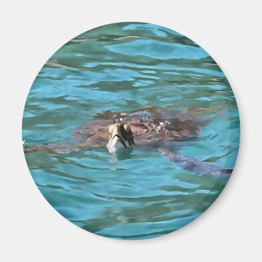 Loggerhead Sea Turtle Wildlife Art Magnet (Vorne)