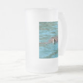 Loggerhead Sea Turtle Wildlife Art Mattglas Bierglas (VorderseiteRechts)