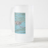 Loggerhead Sea Turtle Wildlife Art Mattglas Bierglas (Vorderseite Links)