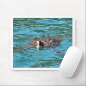 Loggerhead Sea Turtle Wildlife Art Mousepad (Mit Mouse)