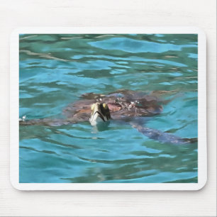 Loggerhead Sea Turtle Wildlife Art Mousepad