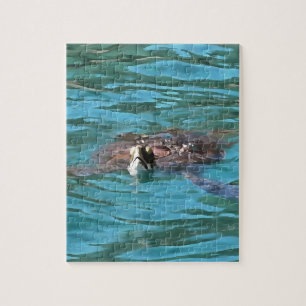Loggerhead Sea Turtle Wildlife Art Puzzle