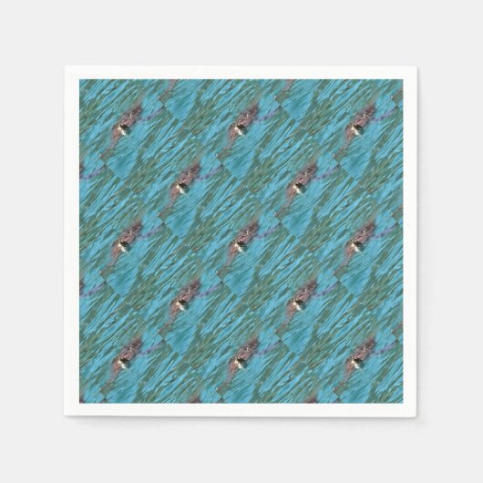 Loggerhead Sea Turtle Wildlife Art Serviette (Vorderseite)