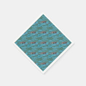 Loggerhead Sea Turtle Wildlife Art Serviette (Ecke)