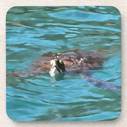 Loggerhead Sea Turtle Wildlife Art Untersetzer (Vorderseite)