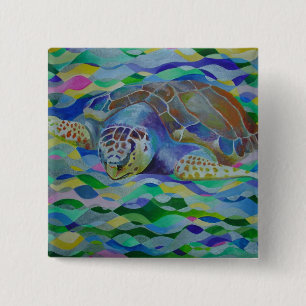 Loggerhead Turtle Colorado Art Button
