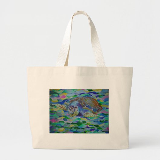 Loggerhead Turtle Colorado Art Jumbo Stoffbeutel (Vorne)