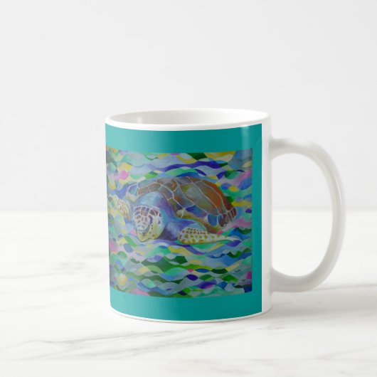 Loggerhead Turtle Colorado Art Kaffeetasse (Rechts)
