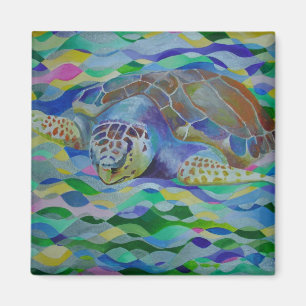 Loggerhead Turtle Colorado Art Magnet