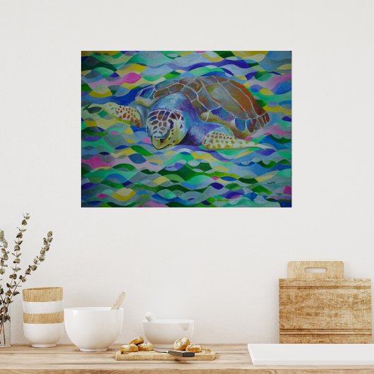 Loggerhead Turtle Colorado Art Poster (Küche)