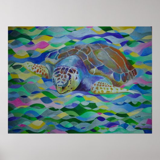 Loggerhead Turtle Colorado Art Poster (Vorne)