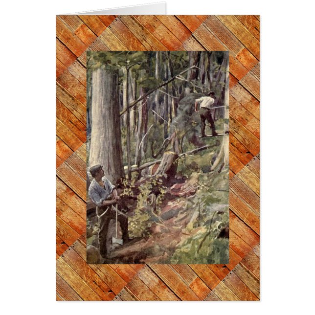 "Logging in British Columbia" Circa 1800er Jahre (Vorne)