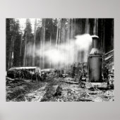 LOGGING MIT STEAM DONKEY c. 1879 Poster (Vorne)