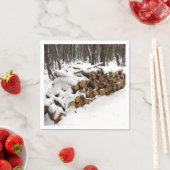 Logging Pile in der Wald Papier Napkins Serviette (Beispiel)