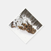 Logging Pile in der Wald Papier Napkins Serviette (Ecke)