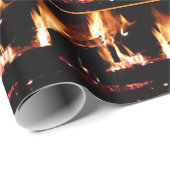 Loggt sich in der Feuer-Feuer-Fotografie ein Geschenkpapier (Rolleneckpunkt)