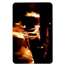 Loggt sich in der Feuer-Feuer-Fotografie ein Magnet