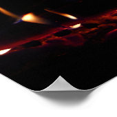 Loggt sich in der Feuer-Feuer-Fotografie ein Poster (Ecke)