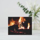 Loggt sich in der Feuer-Feuer-Fotografie ein Postkarte (Stehend Vorderseite)