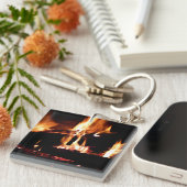 Loggt sich in der Feuer-Feuer-Fotografie ein Schlüsselanhänger (Vorderseite rechts)