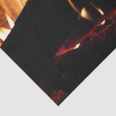 Loggt sich in der Feuer-Feuer-Fotografie ein Seidenpapier (Detail)