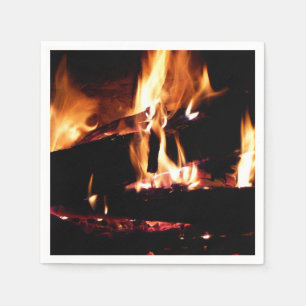 Loggt sich in der Feuer-Feuer-Fotografie ein Serviette