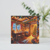 Loghütte Küche Festively Decoration Weihnachten (Stehend Vorderseite)