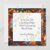 Loghütte Küche Festively Decoration Weihnachten (Rückseite)