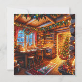 Loghütte Küche Festively Decoration Weihnachten (Vorderseite)