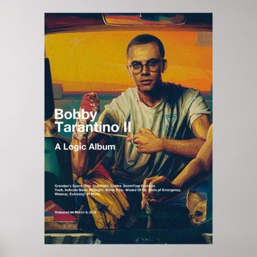 Logic Bobby Tarantino II Album Cover Poster (Vorne)