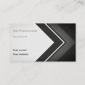 Logical Black Retro Arrow Visitenkarte (Rückseite)