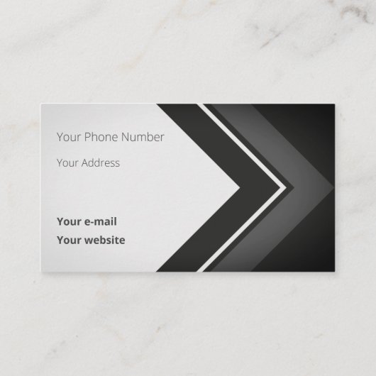 Logical Black Retro Arrow Visitenkarte (Rückseite)