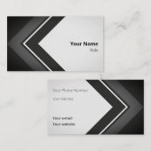Logical Black Retro Arrow Visitenkarte (Vorne/Hinten)