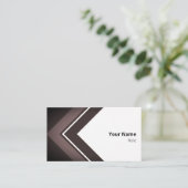 Logical Brown Retro Arrow Visitenkarte (Stehend Vorderseite)