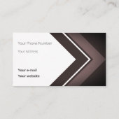 Logical Brown Retro Arrow Visitenkarte (Rückseite)