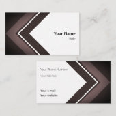 Logical Brown Retro Arrow Visitenkarte (Vorne/Hinten)