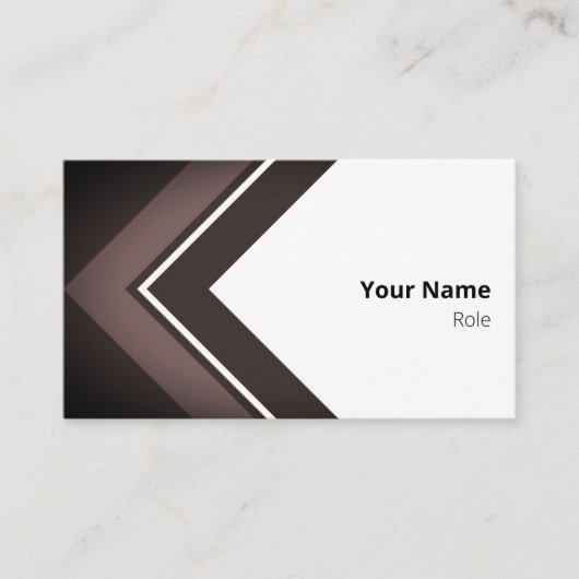 Logical Brown Retro Arrow Visitenkarte (Vorderseite)