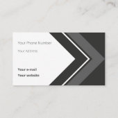 Logical Dark Gray Retro Arrow Visitenkarte (Rückseite)