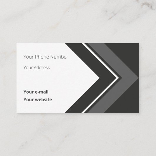 Logical Dark Gray Retro Arrow Visitenkarte (Rückseite)