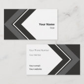 Logical Dark Gray Retro Arrow Visitenkarte (Vorne/Hinten)